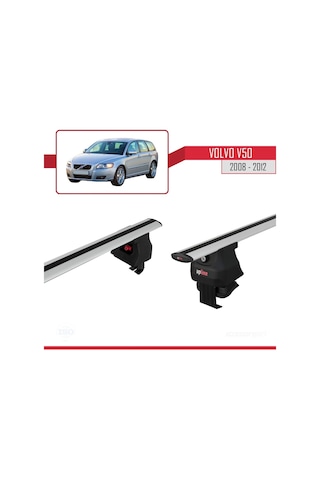 Volvo V50 2008-2012 Arası İle Uyumlu Ace-4 Ara Atkı Tavan Barı Gri