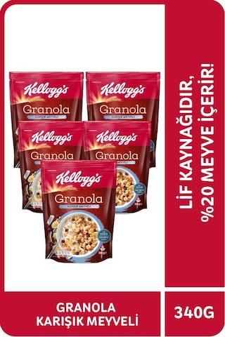 Kellogg's Granola Karışık Meyveli 5 x 340 G