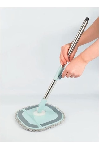 Spin Mop Compact Geniş Kare Paspaslı Temizlik Seti 10 L