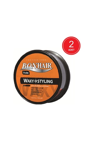 Bonhair Profesyonel Waxy Styling Fruite Wax 2 x 150 ML