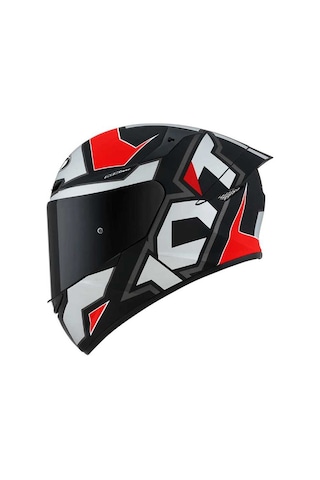 Kyt Tt-course Kask Electron Mat Gri Kırmızı