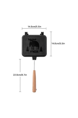 Jeehugo Çift Taraflı Isıtmalı, Çıkarılabilir Kollü, Anti Yapışkan Tabaklı Kamp Usulü Tost Ve Peynir Fırını - Gıda Kalitesi Alüminyum Allüvyum Çok Renkli