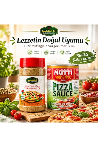 Aromatica Pizza Sosu Ve Zad Alkhaleej Türkiye Usulü Pizza Baharatı 150 G 2 Li Evde Pizza Yapım Seti