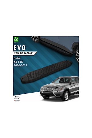 S-dizayn Bmw X3 F25 Evo Siyah Yan Basamak 193 Cm 2010-2017