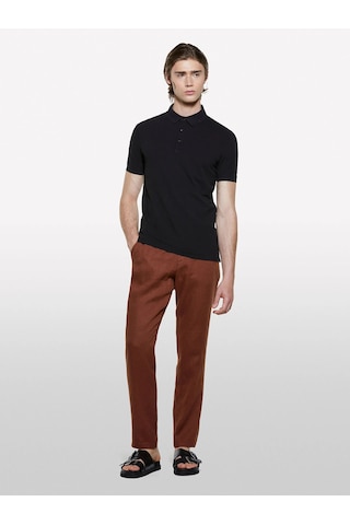 %100 Pamuk Regular Fit Polo T-shirt Erkek Siyah Polo - 325p3089s300t Siyah