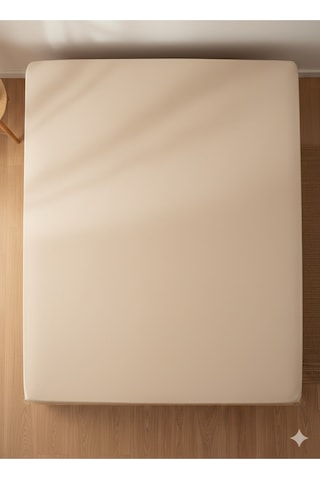 %100 Organik Pamuk Premium Lastikli Çarşaf Çift Kişilik 160x200+30 Dolmabahçe Serisi Toprak