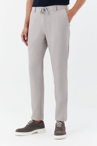 Sabri Özel Erkek Gri Normal Kesim Regular Fit Viskon Örme Yan Cep Lastikli Bel Klasik Paça Jogger Pantolon