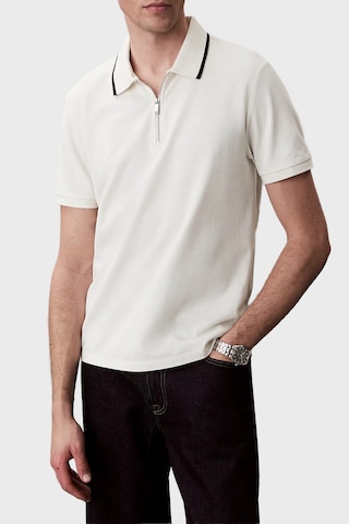 Calvin Klein Erkek Polo Lv04lf214g Yas Krem