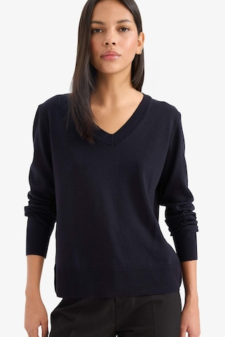 Defacto Relax Fit V Yaka Kazak C4024ax25wnnv146 Lacivert
