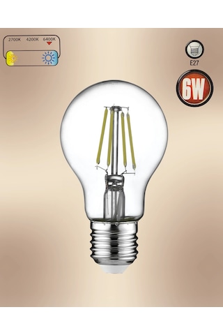 Horoz 001-015-0006 6w Led Filament Ampul Beyaz Işık