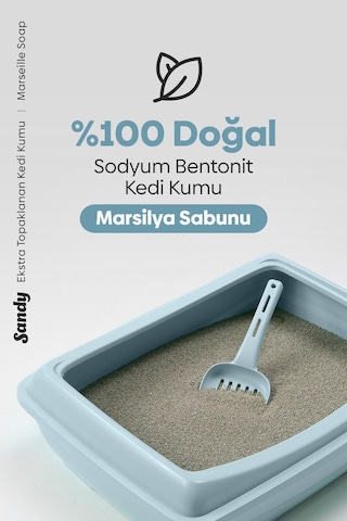 Sandy Marsilya Sabunu Kokulu Topaklanan Kedi Kumu 2 x 10 KG