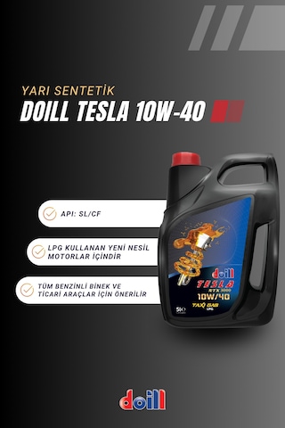 Doill Tesla 10W-40 API SL/CF ACEA A3/B4 Yarı Sentetik Motor Yağı 4 L