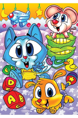 Yappuzz Sevimli Köpekler 16 Parça Çoçuk Puzzle