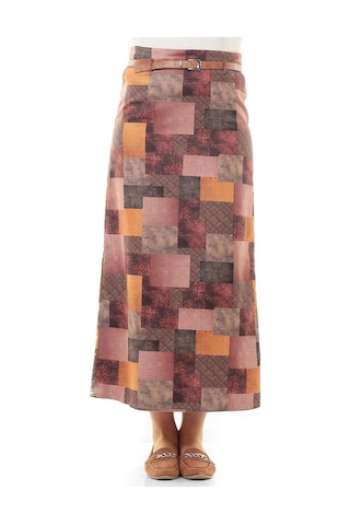 Soralline Kadın Etek 770 Kahve Süet Kahve