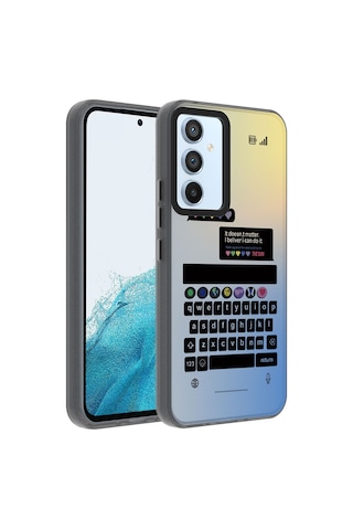Ardemix Galaxy Uyumlu A54 Kılıf Desenli Dragon Sert Kapak - Klavye Klavye