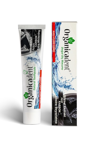 Organicadent Aktif Karbonlu Doğal Diş Macunu 105gr 75ml 3 Adet Beyazlatma