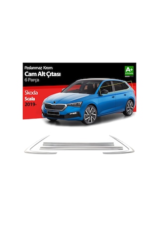 S-Dizayn  Skoda Scala Krom Cam Çıtası 6 Prç 2019 Üzeri