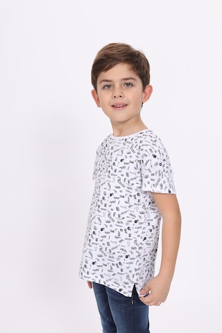 Toontoy Kids Toontoy Erkek Çocuk Komple Baskılı Tişört Beyaz