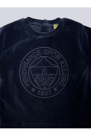 Fenerbahçe Lacivert Nakış Logolu Bebek Kadife Sweatshirt Fb Laci Yeni