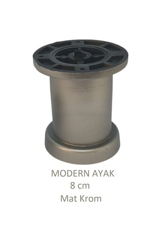 Modern, Düz Ayak 8 Cm Krom, Tv Ünitesi, Koltuk Altı , Dolap Ayağı, Vidaları Hediye Krom