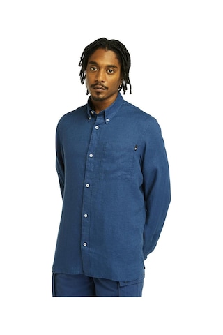 Timberland Tb0a66b9 Linen Chest Pocke Mavi Erkek Gömlek Mavi
