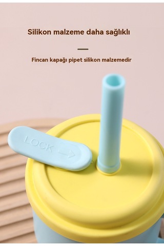 Aurora Saplıçocuk Su Bardağısilikonısıyılım Kabıdüşmeönleyici Ve Sızdırmaz Yil Mavi