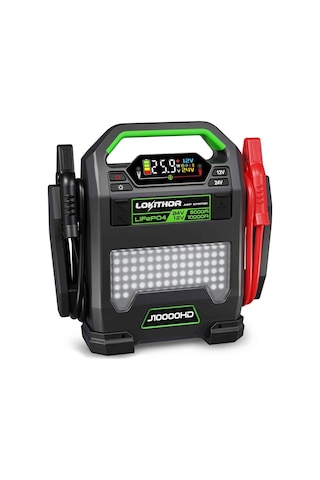 Lokithor J10000hd 12v/24v 10.000amp Lifepo4 Akıllı Akü Takviye + Powerbank + Led Lamba