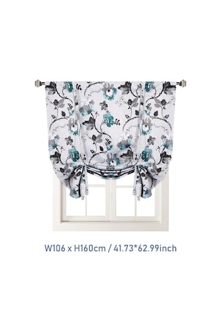 Vintage Desenli Gün Işığı Engelleyici Perde, Gizlilik Ve Ses Yalıtımı İçin Modern Kumaş, 106x160 Cm Yeşil Yeşil