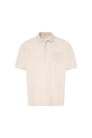 Süvari Bej Regular Düz Baskısız Waffle Düğmeli Polo Yaka Tişört Sts1014000004-bj3