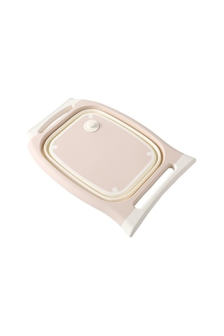 Primepickings Çok İşlevli Mutfak Kesme Tahtası, Katlanabilir Sebze Yıkama Havzası, Büyük Boyut, Metal Renk, Yüksek Kalite, Ev Yeme Pembe