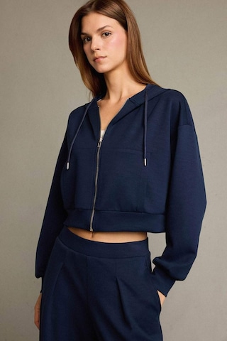 Defacto Kapüşonlu Modal Fermuarlı Sweatshirt G2915ax25aunv245 Lacivert