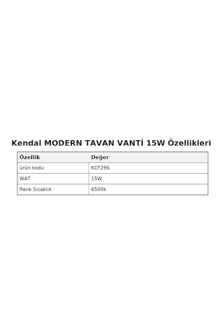 Kendal Kcf296 Modern Tavan Vanti 15w 20" Ledli Modern Vantilatör - Beyaz