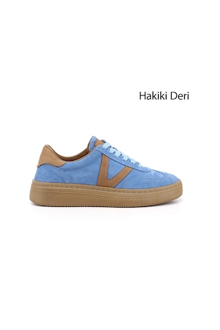 Gönderi(R) Gönderi R Kadın Mavi Süet Bağcıklı Hakiki Deri Sneaker Dyza85245736
