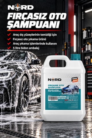 Nord Fırçasız Oto Şampuanı 5 L