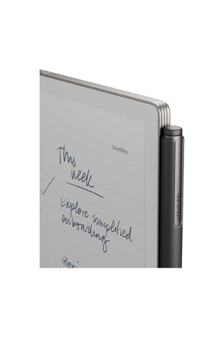 Remarkable Paper Pro Move + Marker Plus Kalem + Polimer Dokuma Gri Kılıf
