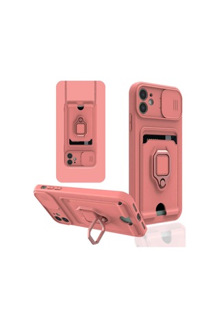 Apple Uyumlu iPhone 11 Kılıf Zore Pelit Kapak Pembe