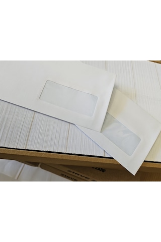 Zirve Zarf - Mekanize Zarf Ağıztutkallı Sağ Pencereli 110 Gr