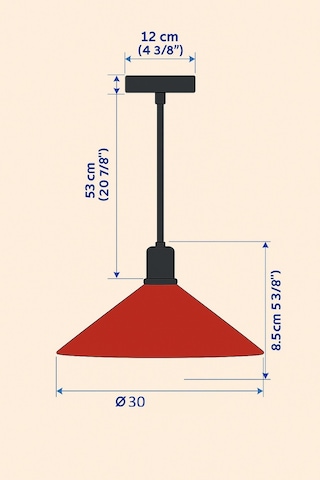 Noirrouge Pendant Sarkıt Lamba-avize - Modern Endüstriyel Mufak Hol Cafe Salon Avize Kırmızı