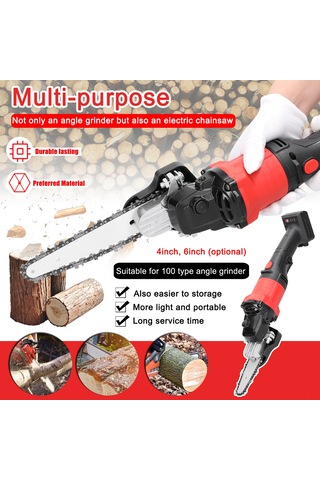 Padalink "taşlama Makinesi Dönüşüm Seti - 6 İnç Zincirli Testere Aparatı İle Ahşap Kesme Ve Şekillendirme"