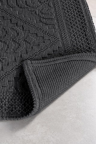 Soley Violeta 2'li Banyo Paspas Seti Kaymaz Taban %100 Pamuk 60x100 - 50x60 Cm Antrasit