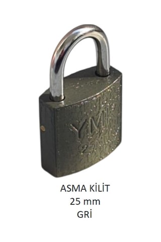 Adilon Asma Kilit, 25 Mm Gri