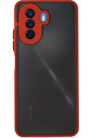 Huawei Nova Y70 Kılıf Montreal Silikon Kapak - Kırmızı Düz Renkli