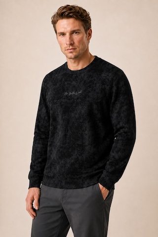 Redline Continu Erkek Kışlık Regular Fit Kışlık Bisiklet Yaka Sweatshirt Siyah