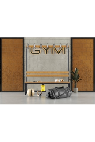 Ayakkabılıksız 4 Ayaklı Tek Taraflı Bank, 7 Adet Kanca, 150x43x170 Cm, Vestiyer Bankı, Spor Bankı