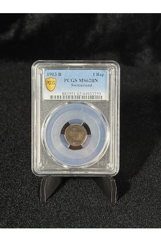 Pcgs Ms62bn 1913 B İsviçre 1rap Sertifikalı Nfc Çipli Özel Koleksiyon Parası