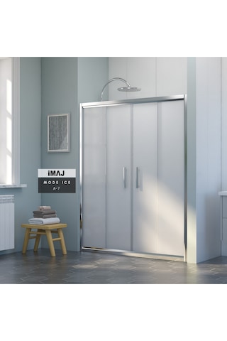 İmaj Banyo Mode İce A-7 Orta Açılır 2 Sabit 2 Sürgü Duşakabin Krom