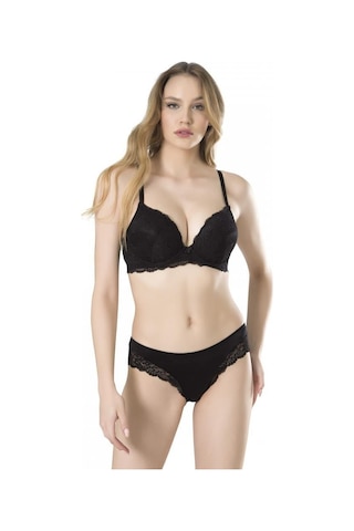 Fabony Bayan Dantelli Dolgulu Destekli Sütyen Külot Takımı 4080 001