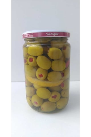 Dalgıçoğlu Biberli Zeytin Biber Dolgulu Ayvalık Yeşil Zeytin Cam 400 G
