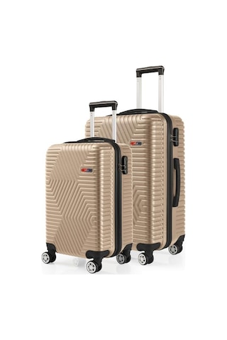 G&d Polo Suitcase Abs Kabin Ve Orta Boy Gold 2'li Valiz Seti 600.06-set-ok Altın
