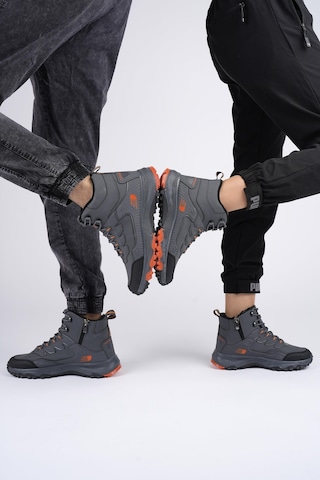 Muggo İzland Unisex Garantili Trekking Outdoor Bağcıklı Yandan Fermuarlı Kışlık Bot 001